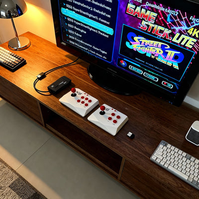 4K Retro Game Console with Two Controllers for Two Players