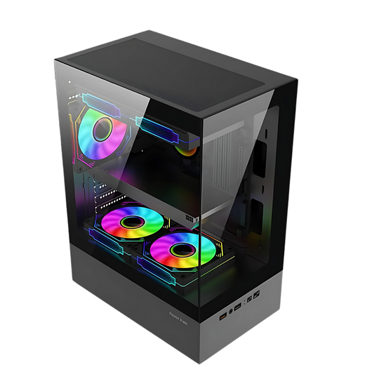 Pc Case with Tempered Glass Panel for Gaming Setup