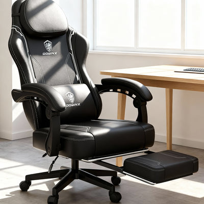 Gaming Chair with Footrest for Desk and Gaming