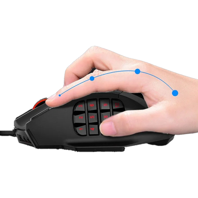 Wired Gaming Mouse with 12 Side Buttons TJ Venom