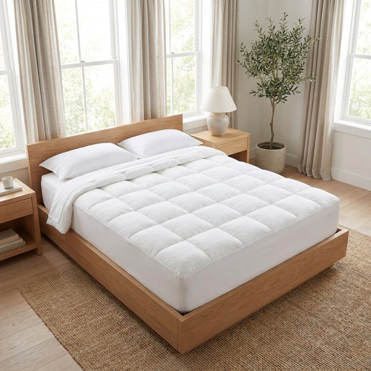 CloudNest Premium Quilted 1000GSM Luxury Extra Thick Mattress Topper - Fluffy Soft & Breathable