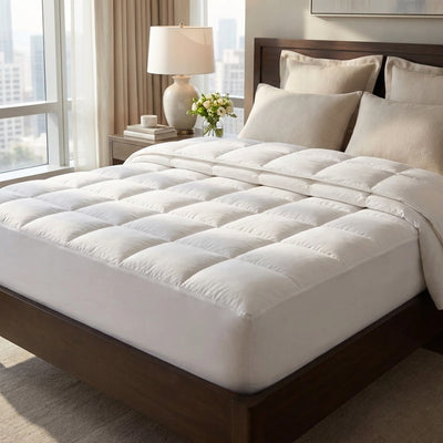 CloudNest Premium Quilted 1000GSM Luxury Extra Thick Mattress Topper - Fluffy Soft & Breathable