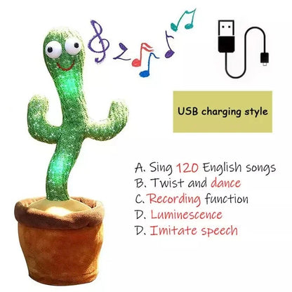 CactusGroove ™ Rechargeable Dancer Cactus Glowing Dancing Electronic