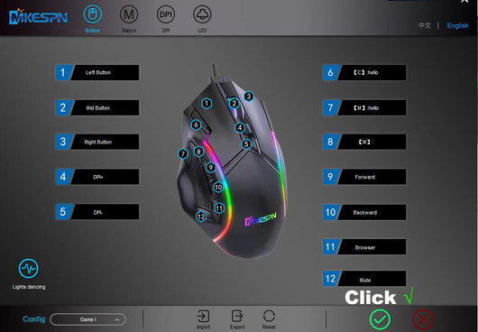 Gaming Mouse with Adjustable Dpi up to 12800 for High-Precision Gaming