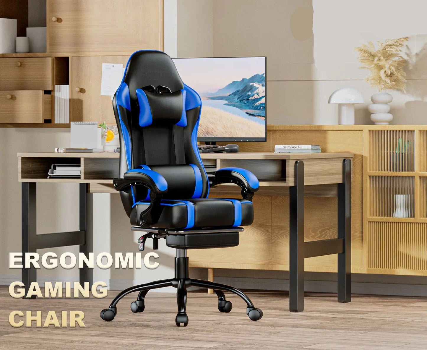 HeroSeat™ Gaming Chair with Footrest