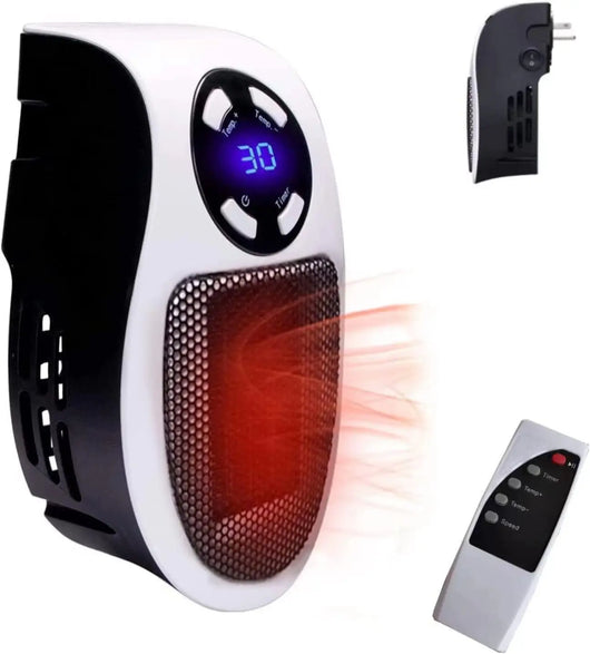 Compact Wall-Mounted Electric Heater for Indoor Use
