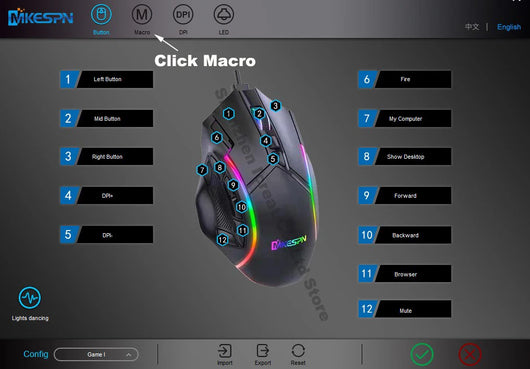 Gaming Mouse with Adjustable Dpi up to 12800 for High-Precision Gaming