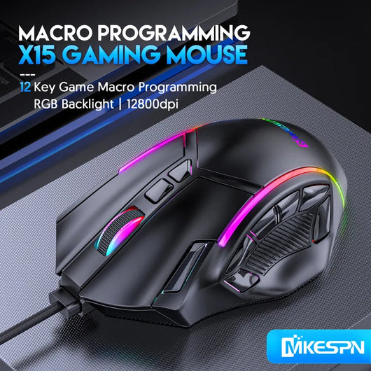 Gaming Mouse with Adjustable Dpi up to 12800 for High-Precision Gaming