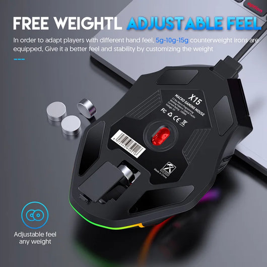 Gaming Mouse with Adjustable Dpi up to 12800 for High-Precision Gaming