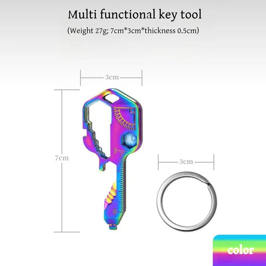 24‑in‑1 Stainless Steel Keychain Multi-Tool