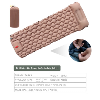 Self-Inflating Camping Mat with Press Pump for Two People
