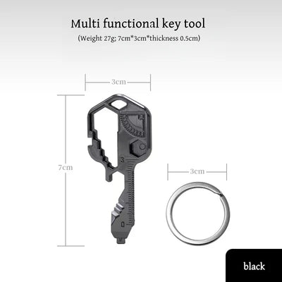 24‑in‑1 Stainless Steel Keychain Multi-Tool
