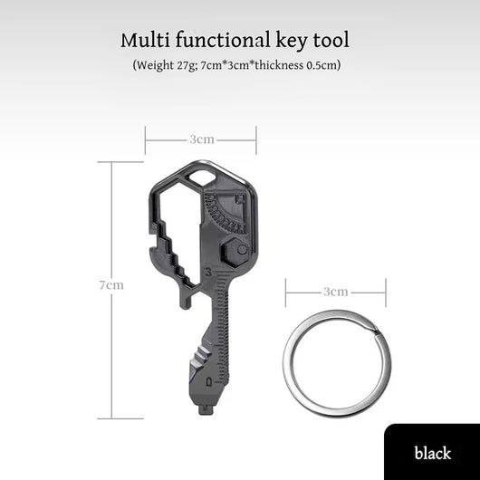 24‑in‑1 Stainless Steel Keychain Multi-Tool