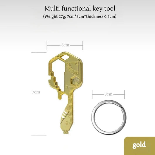 24‑in‑1 Stainless Steel Keychain Multi-Tool