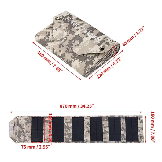 Foldable Usb Solar Charger for Phones and Devices