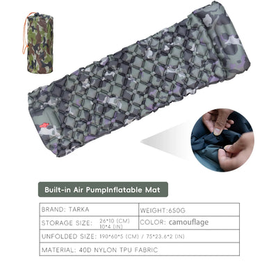 Self-Inflating Camping Mat with Press Pump for Two People