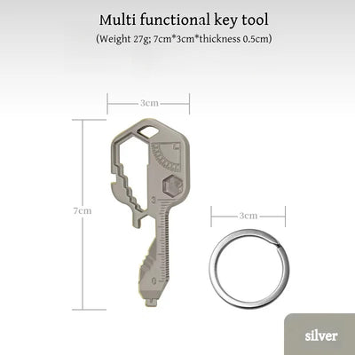 24‑in‑1 Stainless Steel Keychain Multi-Tool