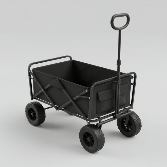 Foldable Utility Wagon for Outdoor and Heavy Loads