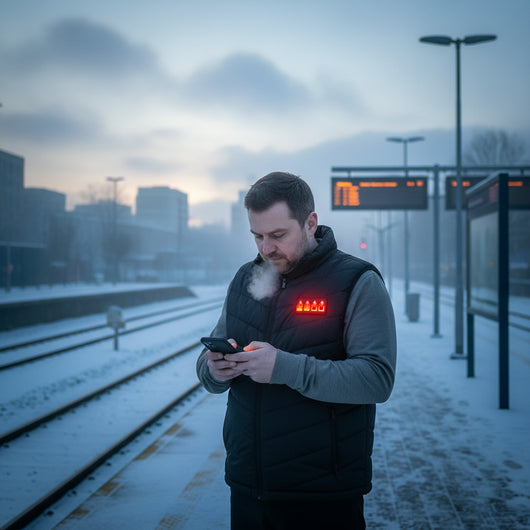 Heated Vest with 21 Heating Zones for Use in Cold Weather