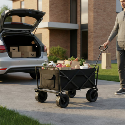 Foldable Utility Wagon for Outdoor and Heavy Loads
