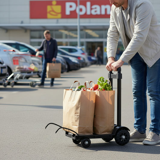 Foldable Hand Truck with 4 Wheels and 99 lb Load Capacity