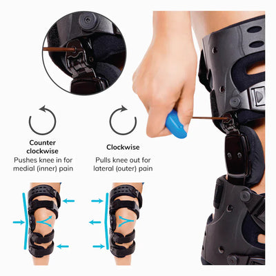 Adjustable Knee Brace Support For Joint Function Rehabilitation With Side Stabilizers