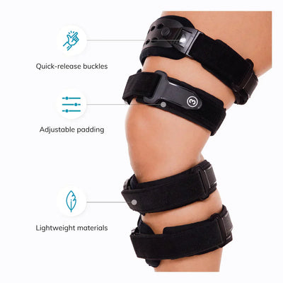 Adjustable Knee Brace Support For Joint Function Rehabilitation With Side Stabilizers