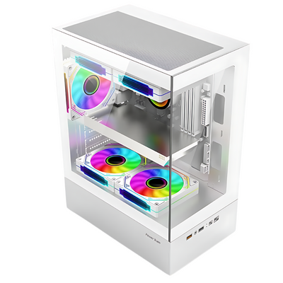 Pc Case with Tempered Glass Panel for Gaming Setup